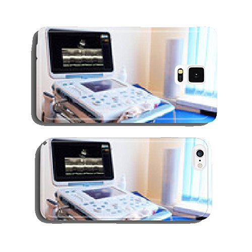 Interior of hospital room with ultrasound machine cell …
