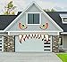 Large Size Halloween Garage Door Decorations 25.59inches - Monster Face House Archway Outdoor Decor with LED Eyes Teeth (Assembly Needed)