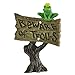 Georgetown Home & Garden Miniature Frog Sign Beware of Trolls Garden Decor