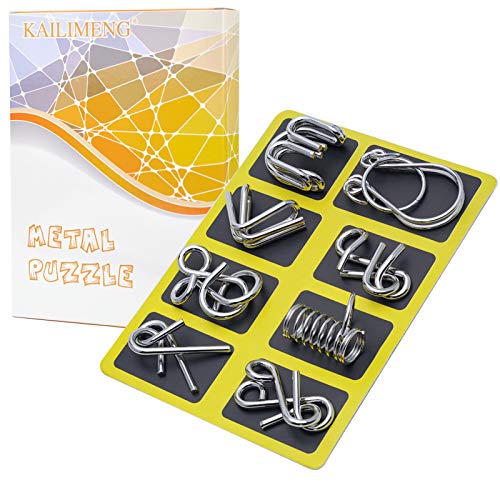 KAILIMENG Metal Puzzle, Brain Teaser Metal Wire Puzzle for Adults and