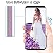 Casetego Compatible Galaxy S9 Case,Clear Glitter Bling Shiny Soft Flexible TPU Case Rubber Silicone Skin with Flowers Floral IMD Printed Back Cover for Samsung Galaxy S9-Bling Purple