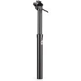 Dropper Post 27.2/30.9/31.6mm x 400mm Length 125mm Travel Lightweight Aluminum Alloy Seat Post for Mountain Road Bike BMX eBike