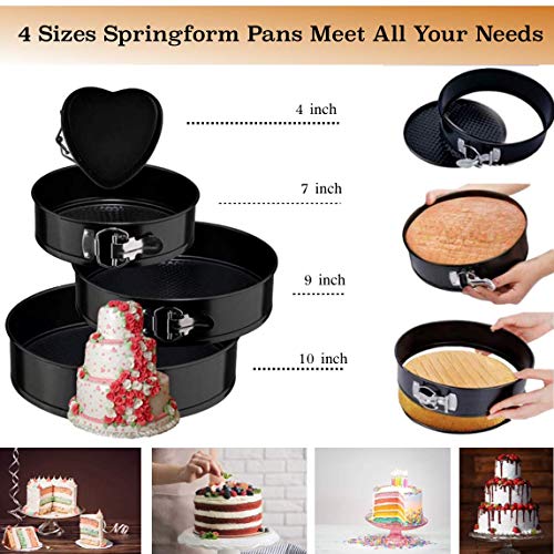 Cake Decorating Supplies 345 PCS Baking Set with Springform Cake Pans Set, Cake Decorating Kit, Cake Rotating Turntable, Icing Tips & Icing Bags, Cake Baking Supplies for Beginners.