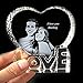 YWHL Personalized Customized Crystal Photo Picture 2D Etched Engraved Wedding Memorial Wife Girlfriend Birthday Gifts for Anniversary Her Him Husband Boyfriend (Customized)