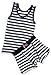 Kids by Brix Toddler and Boys Soft Turkish Cotton Navy/White Boxer Brief and Tank Top. 9/10 yrs