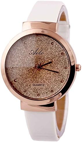 Aelo White Strap Analog Rose Gold Dial Women's Watch - Www1045