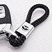 For Mazda Logo Emblem Key Chain Key Ring Metal Alloy BV Style Black Leather Gift Decoration Accessories