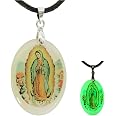 Glow In The Dark Virgin Mary Necklace For Women – Adjustable Cord, Resin Pendant, Religious Jewelry Gift - View #8