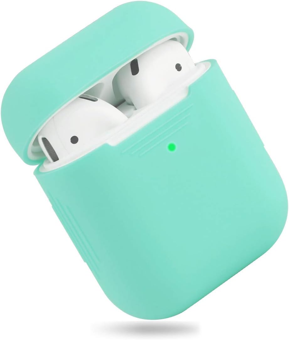 EYEKOP AirPods Case, Premium Ultra-Thin Soft Skin Cover Compatible with Apple AirPods 2 & 1 - Mint Green