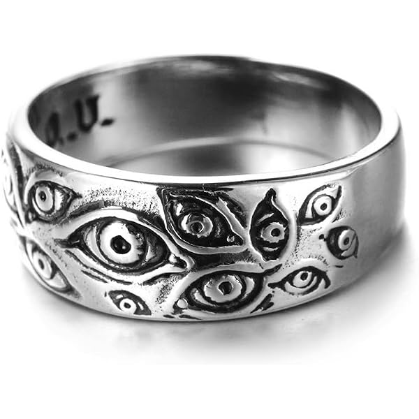 Men's Black Zirconium Ring With Blue Ion Plating - 8mm Wide Band, Size 9, 316L Stainless Steel