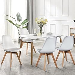 Sweetcrispy Dining Chairs Set of 4, Kitchen Room PU