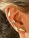 Ear Charms® Delicate 3 Leaf Full Ear Right Ear Cuff Non-pierced Earring Wrap in Gold over Sterling Silver