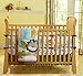 Wowelife Safari Nursery Bedding Upgraded Jungle Crib Bedding Set 7 Piece Lion and Elephant Baby Sets with Bumpers(Brown-7 Piece)