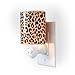 Happy Wax Outlet Wax Melt Warmer for Wax Melts, Tarts & Cubes - Ceramic Wax Melter with Patent Pending No Mess Silicone Top [Leopard Print]