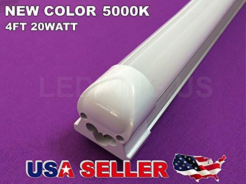 Integrated 2pc 4FT 20W 5000K MILKY 48" Fluorescent Replacement LED TubeLight 96 LEDs