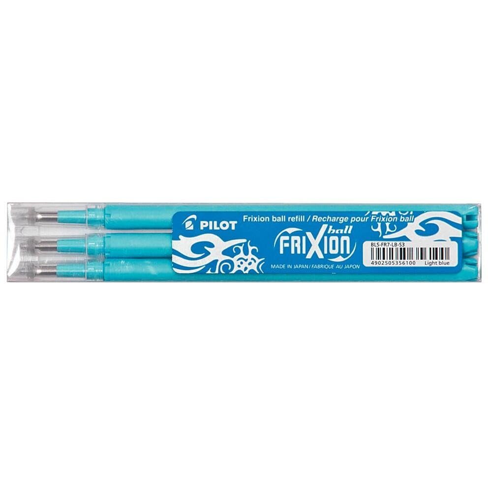Pilot friXion Ball Refills (BLS-FR7) 3 Refills per Pack, Turquoise