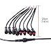 BTF-LIGHTING 5pairs 2 Core 2pin BLACK Plastics waterproof IP65 led connctor for strip light male female 40cm/pair Applicable 0.3mm&sup2; 15mm nut