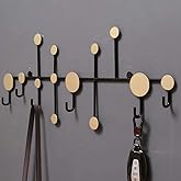 Industrial Style Wall Mounted Coat Rack, Clothes Organizer Hooks Hanger for Hat Bags Towel Living Room Decor, 58cm24cm