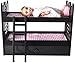Naomi Home Kids Doll Bunk Bed with Trundle Espresso