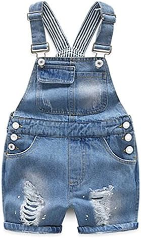 Youtei Salopette Kids Damage shorts crash denim boys girls trousers (90cm)