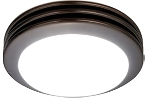 Akicon Ultra Quiet Bathroom Exhaust Fan with LED Light 80CFM 2.0 Sones Round Bathroom Ventilation Fan with Frosted Glass Cover (Oil Rubbed Bronze)