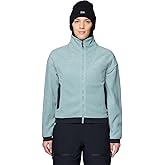 Mountain Hardwear Women's Standard Powder Maven Fleece Full Zip Jacket, Blue Sage/Black