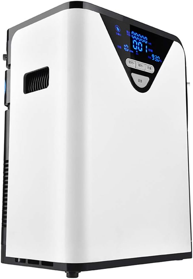Tealight Oxygen Concentrator, LED 1-6L Portable Timing Display 93% High Concentration with Negative Ion Function and Atomization