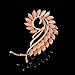 Peacock Ear Cuffs Pink Cat Eye Stone Ear Wrap Art Deco Non Pierced Earring for Left Side Ear