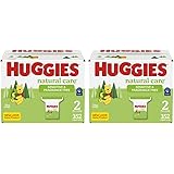 Sensitive Baby Wipes, Huggies Natural Care Baby Diaper Wipes, Unscented, Hypoallergenic, 99% Purified Water, 2 Refill Packs, 
