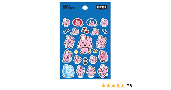 amazon com bt21 x studio8 bts official merchandise soft sticker by bangtanboys cooky baby