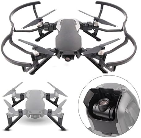 Taisioner Folding Landing Legs Gear Extender + Propeller Guards + Lens Hood Sunshine Flying Accessories Kit for DJI Mavic Air