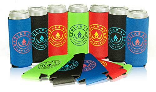 (12 Pack | Multi Colors) White Claw Slim Can Cooler Sleeve for 12, 16 oz Tall Beer Cans Iced Coffee, Michelob Ultra, Red Bull, Spiked Seltzer, Truly- Not a Boring Blank Neoprene Can Cooler