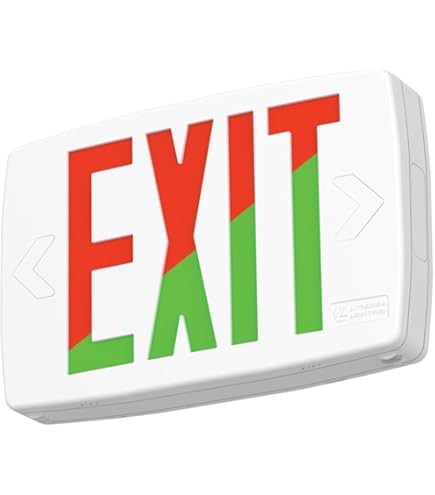 Lithonia Lighting LE S W 1 R Aluminum LED Emergency Exit Sign
