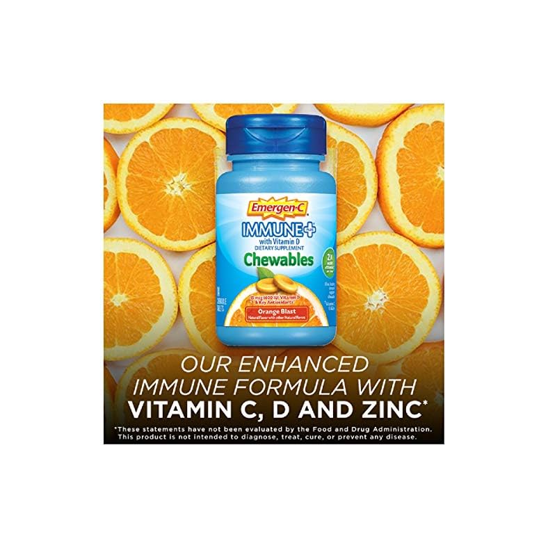 EmergenC Immune+ Chewables 1000mg Vitamin C with Vitamin D Tablet