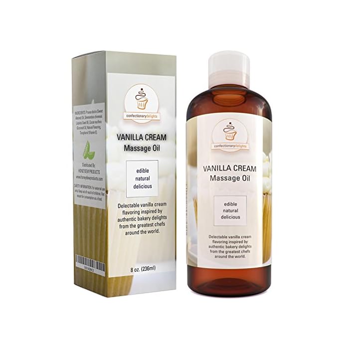 Vanilla Full Body Massage Oil - Premium Non Greasy Non Staining Easy Gliding Aromatherapy Massaging Oil with Silky…