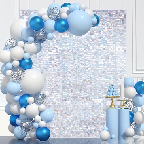 Sliver Shimmer Wall Backdrop 24PCS Shimmer Backdrop Panels Square Sequin Decor for Sparkly Disco Birthday Anniversary Halloween Christmas Party Wall Decoration at Amazon