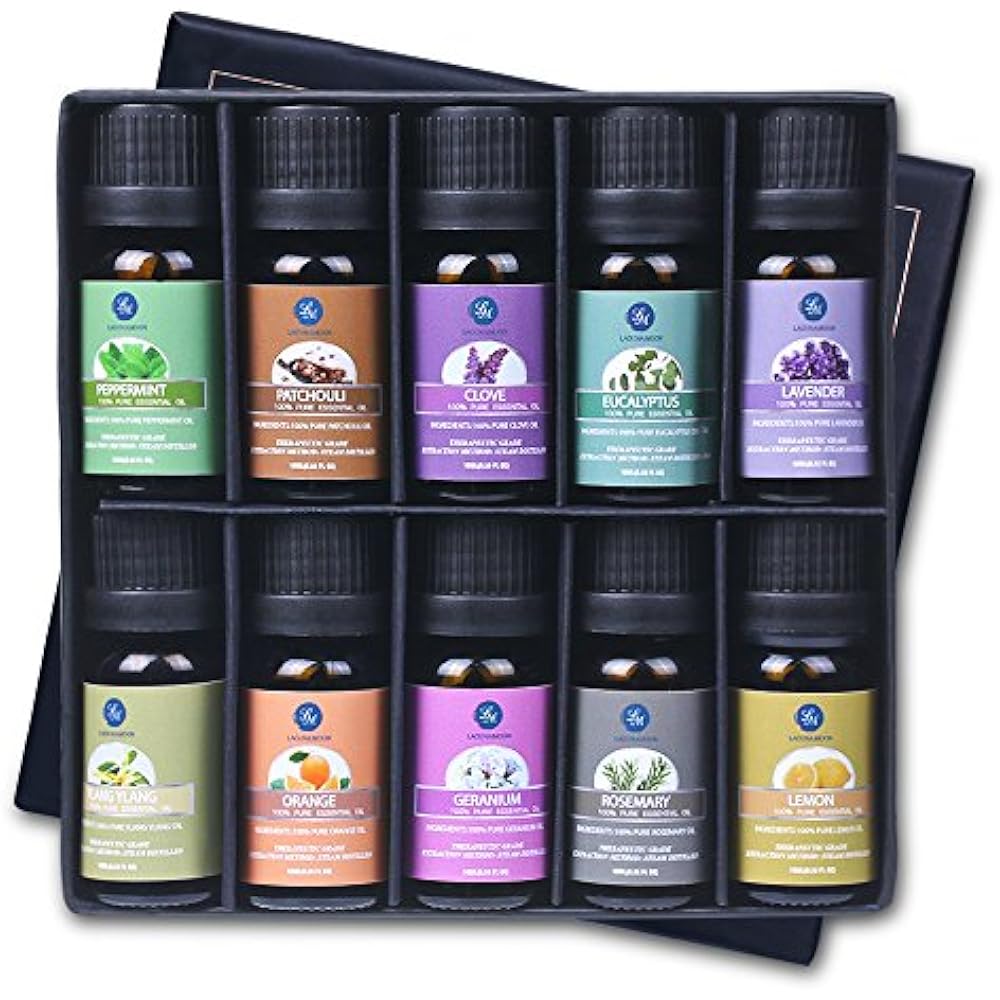Essential Oils Top 10 Gift Set Pure Diffuser, Humidifier, Massage, Aromatherapy, eBay