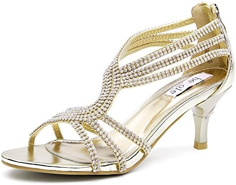 Women's Rhinestone Open Toe High Stilettos Ankle Strap Platform Heel Sandals