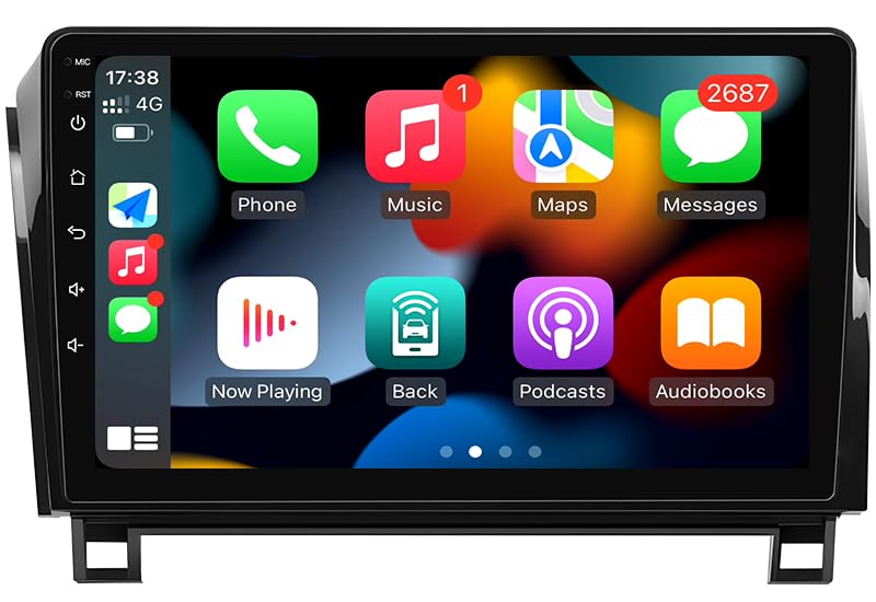 Car Radio for Toyota Tundra 2007-2013: Sequoia 2008-2018 Android 13 10.1 Inch Touch Screen 64GB Car Radio Wireless CarPlay Android Auto GPS Navigation Bluetooth 5G WiFi Mirror Link SWC Backup Camera