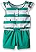 Gymboree Girls' Green Stripe Romper with Butterfly Bodice
