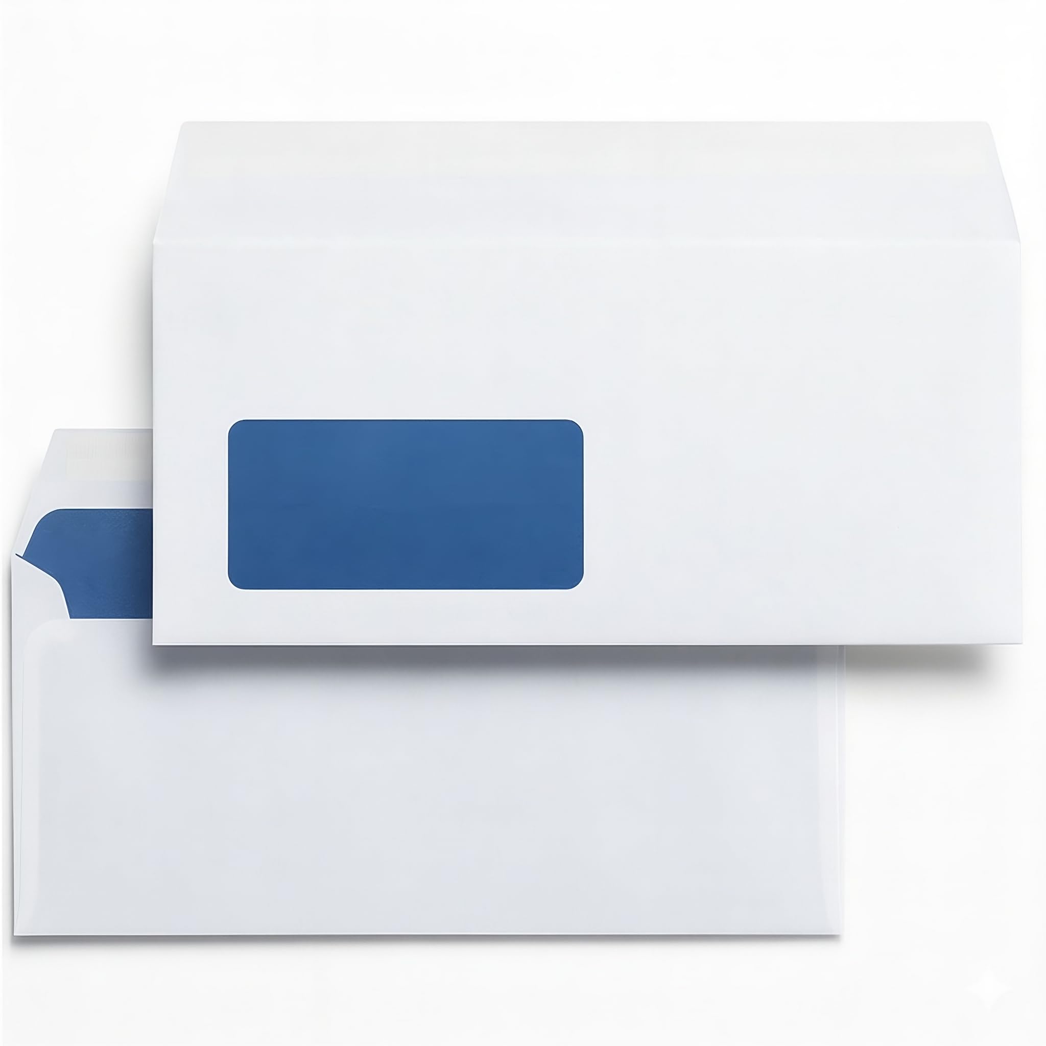 100 Envelopes with lasersafe Window, 220 x 110 mm, Printable with Laserprinters, Heat-Resistant Film Window, Business Envelopes, Peel and Seal, Soporset by IGEPA