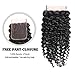ISEE Hair Hand Tied Malaysian Human Hair Closure Deep Curly Lace Base Top Closure Free Part Bleached Knots 4