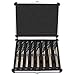 Best Choice 8-Piece 1/2" Shank Silver and Deming Drill Bit Set in Aluminum Carry Case, High Speed Steel (HSS) | SAE Size 9/16" - 1" by 1/16th Increment