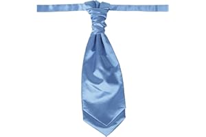 Dan Smith Solid Cravat Ascot Scarf For Party 30.5 Cm Clip-On Adjustable Pretied Ascots