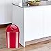 Umbra 1.25 Gallon Mini Waste Can with Removable Swing-Top Lid - Small Garbage Bin for Kitchen, Bathroom, Bedroom, Office - Compact Trash Can Fit Under Tables & Counters - Red