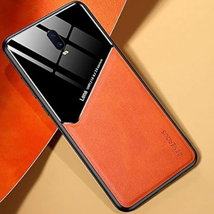 Amazon ファッション携帯電話ハードケース メタルアイアン板と有機ガラス保護ケース Allinclusiveレザー 色 黄 ケース カバー