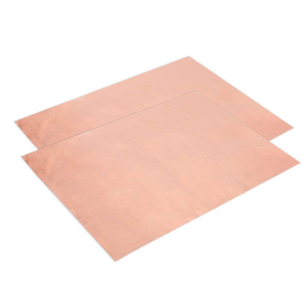 Alomejor Copper Foil Copper Sheet 30cm*20cm Single Sided Foil Tape EMI Shielding Single Conductive Adhesive for Guitar EMI Shielding Slug Repellent Crafts