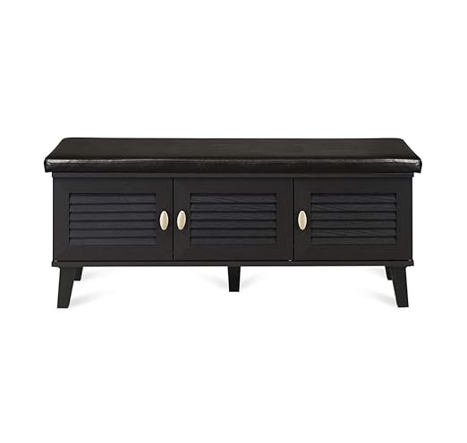 @home by Nilkamal Joel Shoe Bench (Espresso)