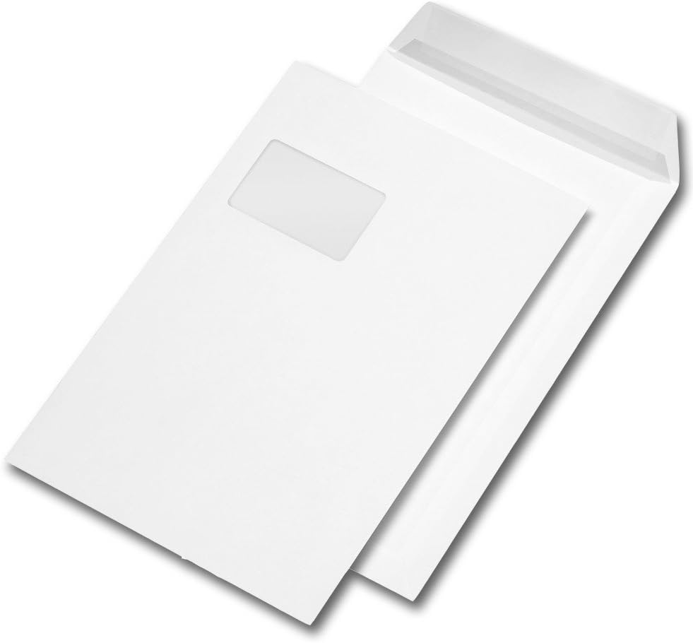 Envelopes C4 229 x 324 mm 90 GSM Pack of 250 Self-Seal With Window., 1.000er Karton | C4, 1