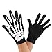 Pangda 2 Set White Skeleton Gloves and Skull Face Mask Ghost Bones for Adult Halloween Dance Party Costume